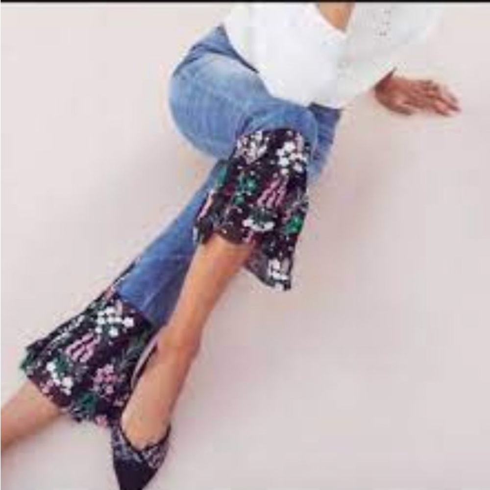Pilcro and the Letterpress Floral Flare Jeans